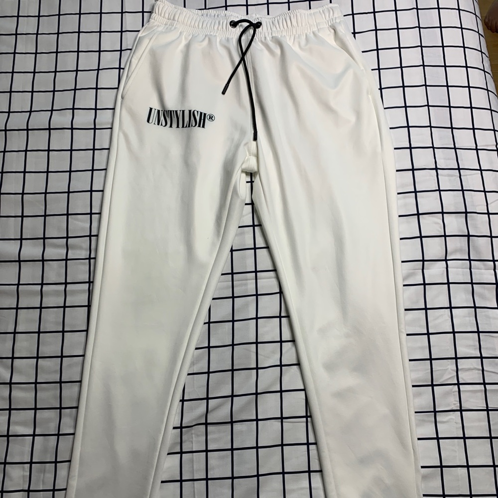 Mens White Joggers